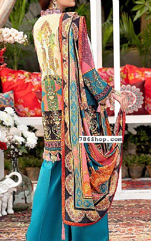 Raaya Dark Turquoise Lawn Suit | Pakistani Dresses in USA- Image 2