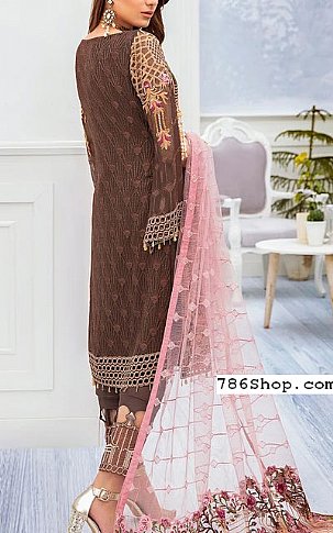 Ramsha Chocolate Chiffon Suit | Pakistani Dresses in USA- Image 2