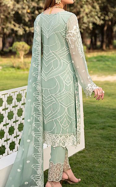 Ramsha Mint Green Chiffon Suit | Pakistani Dresses in USA- Image 2