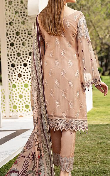 Ramsha Peach Chiffon Suit | Pakistani Dresses in USA- Image 2