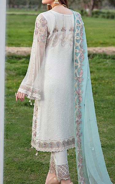 Ramsha White Chiffon Suit | Pakistani Dresses in USA- Image 2