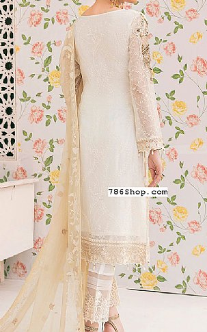 Ramsha Ivory Chiffon Suit | Pakistani Dresses in USA- Image 2