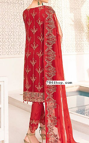 Ramsha Red Chiffon Suit | Pakistani Dresses in USA- Image 2