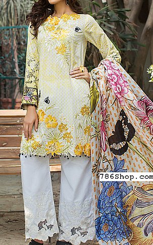 Rangrez Yellow Lawn Suit | Pakistani Lawn Suits- Image 1