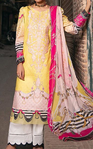 Rungrez Yellow Lawn Suit | Pakistani Dresses in USA- Image 1