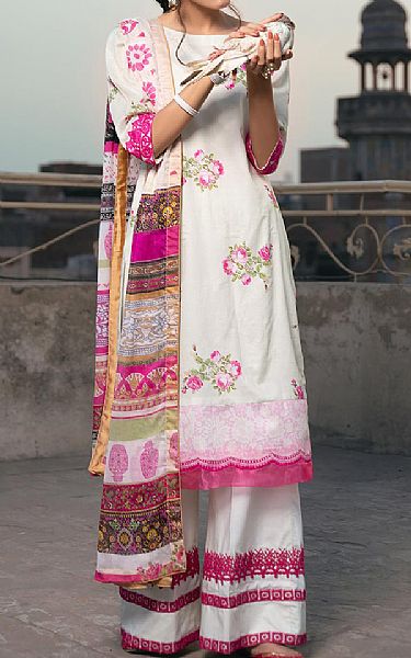 Rungrez White Lawn Suit | Pakistani Dresses in USA- Image 1