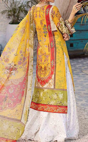 Golden Yellow Lawn Suit | Pakistani Dresses in USA