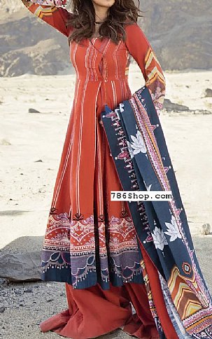 Rust Khaddar Suit | Saira Rizwan 