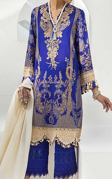 Sana Safinaz  Dark Blue Lawn Suit | Pakistani Dresses in USA- Image 1