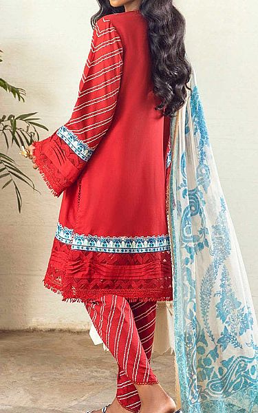 Sana Safinaz  Red Lawn Suit | Pakistani Dresses in USA- Image 2