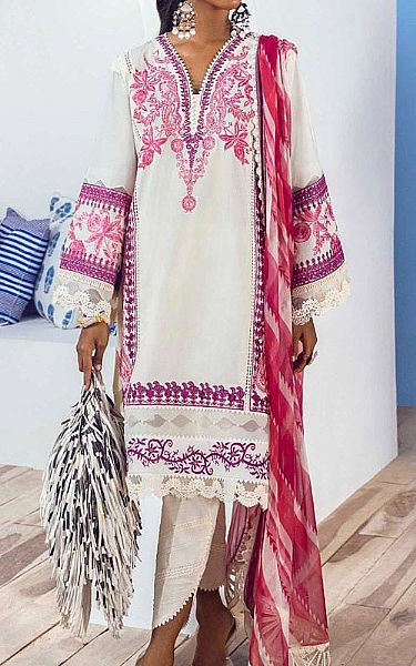 Sana Safinaz  White Lawn Suit | Pakistani Dresses in USA- Image 1
