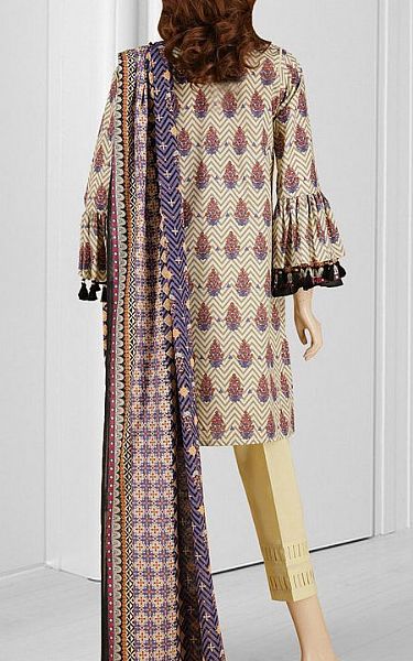 Saya Cream Lawn Suit | Pakistani Dresses in USA- Image 2