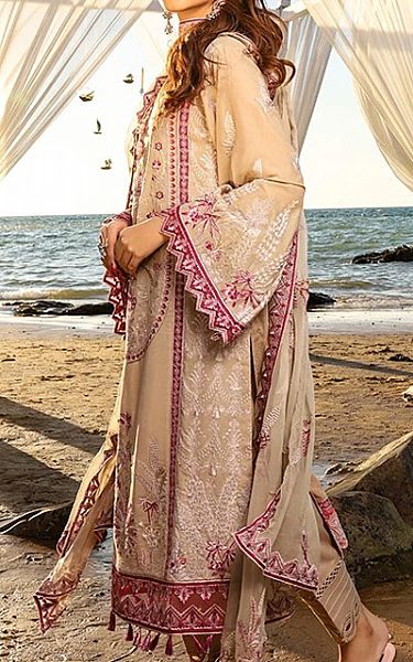Serene Ivory/Mauve Swiss Voile Suit | Pakistani Dresses in USA- Image 2
