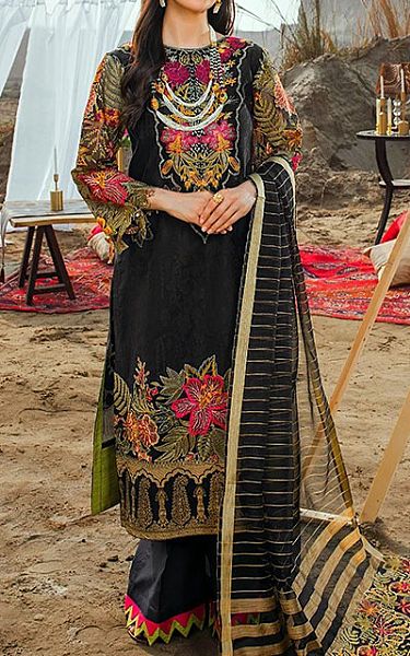 Serene Black Jacquard Suit | Pakistani Dresses in USA- Image 1