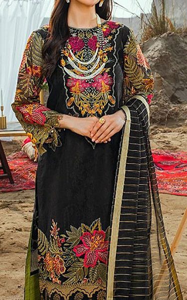 Serene Black Jacquard Suit | Pakistani Dresses in USA- Image 2
