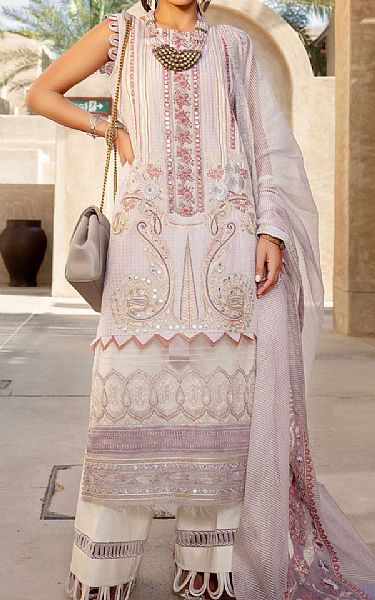 Shiza Hassan Baby Pink Lawn Suit | Pakistani Dresses in USA- Image 1