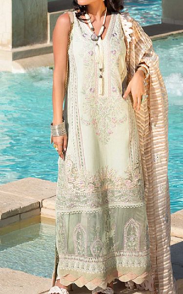 Shiza Hassan Off-white Lawn Suit | Pakistani Dresses in USA- Image 1