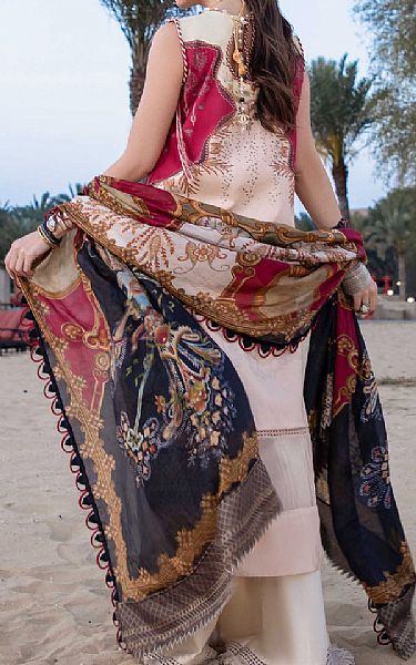 Shiza Hassan White/Crimson Lawn Suit | Pakistani Dresses in USA- Image 2