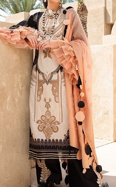 Shiza Hassan Black/Ivory Lawn Suit | Pakistani Dresses in USA- Image 1
