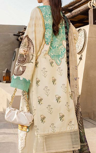 Shiza Hassan Sea Green/Off-white Lawn Suit | Pakistani Dresses in USA- Image 2