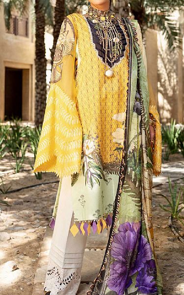 Shiza Hassan Yellow Lawn Suit | Pakistani Dresses in USA- Image 1