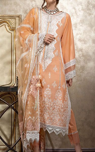 Sobia Nazir Peach Lawn Suit | Pakistani Dresses in USA- Image 1