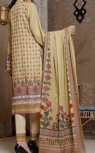 VS Textile Sand Gold Lawn Suit | Pakistani Dresses in USA- Image 2