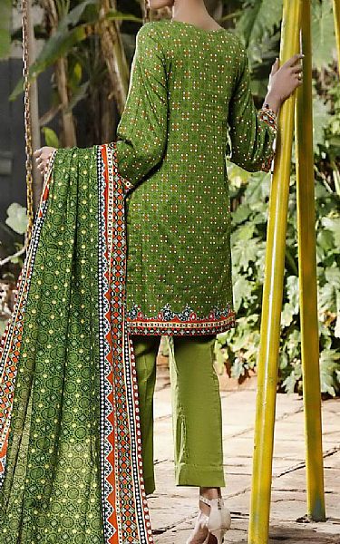 Vs Textile Parrot Green Lawn Suit | Pakistani Dresses in USA- Image 2