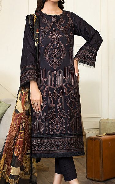 Zarif Black Lawn Suit | Pakistani Dresses in USA- Image 1