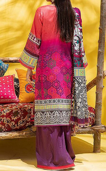 Al Zohaib Brink Pink/Magenta Lawn Suit | Pakistani Dresses in USA- Image 2