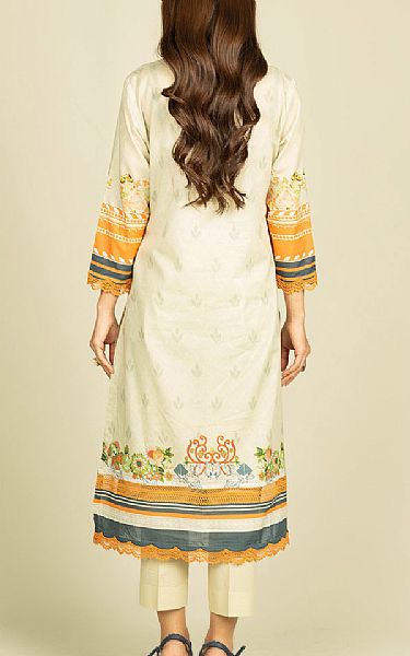 Bareeze  Off-white Lawn Suit | Pakistani Dresses in USA- Image 2