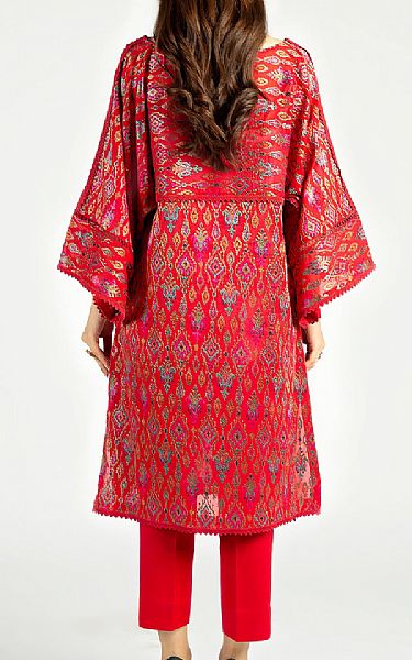 Bareeze  Red Lawn Suit | Pakistani Dresses in USA- Image 2