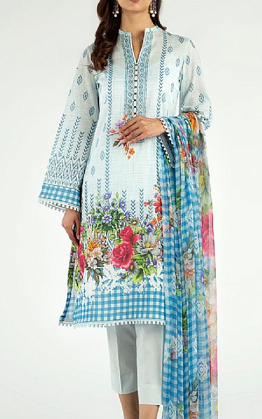 Bareeze  Light Blue Lawn Suit | Pakistani Dresses in USA- Image 1