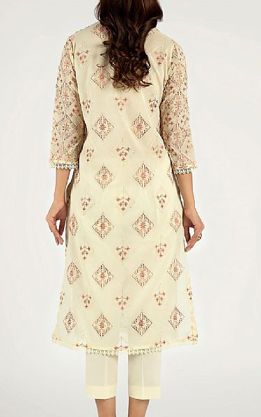 Bareeze  Off-white Lawn Suit | Pakistani Dresses in USA- Image 2