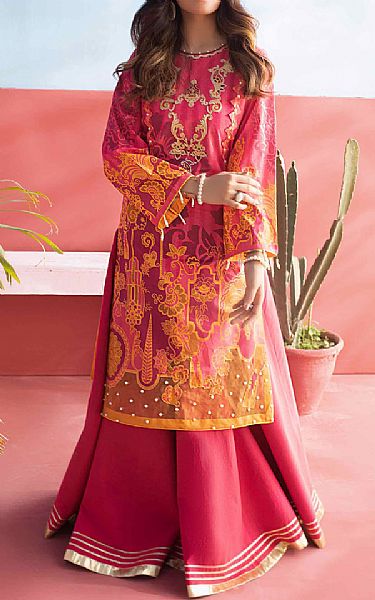 Sifona Magenta Lawn Suit (2 Pcs) | Pakistani Dresses in USA- Image 1