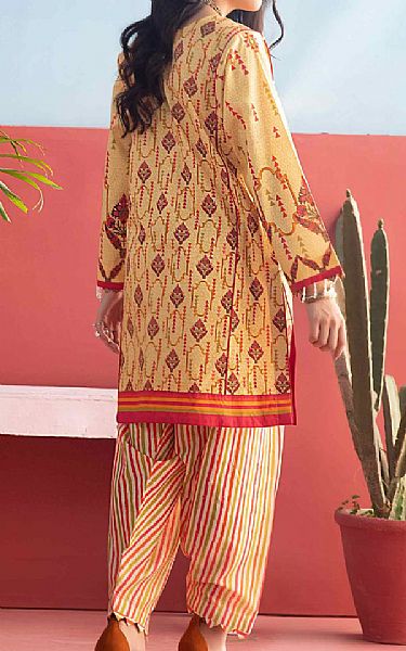 Sifona Light Golden Lawn Suit (2 Pcs) | Pakistani Dresses in USA- Image 2