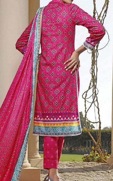 VS Textile Magenta Lawn Suit | Pakistani Dresses in USA- Image 2
