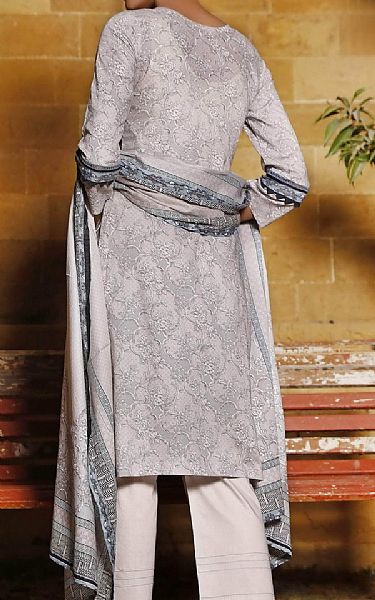 VS Textile Light Grey Lawn Suit | Pakistani Dresses in USA- Image 2