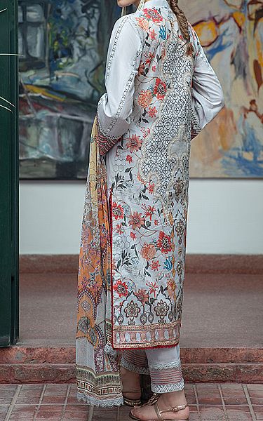 Aabyaan Light Grey Lawn Suit | Pakistani Dresses in USA- Image 2