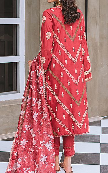 Aabyaan Brink Pink Linen Suit | Pakistani Winter Dresses- Image 2