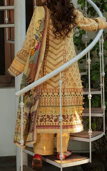 Aabyaan Sand Gold Lawn Suit | Pakistani Dresses in USA- Image 2