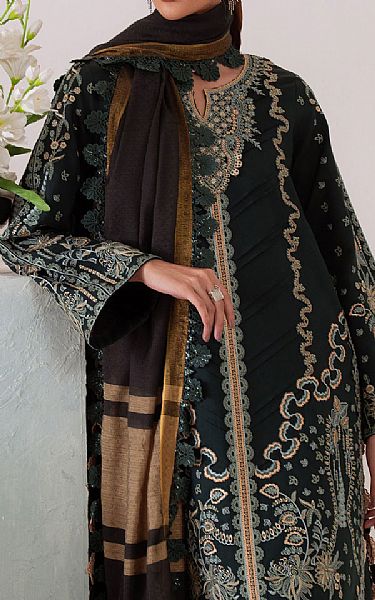 Aabyaan Charcoal Viscose Suit | Pakistani Winter Dresses in USA- Image 2