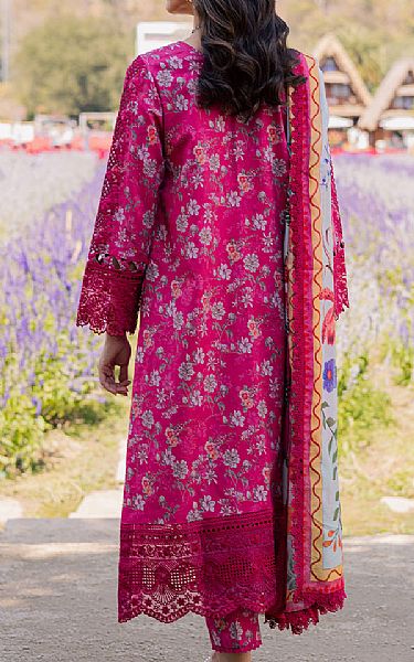 Aabyaan Hot Pink Lawn Suit | Pakistani Lawn Dress in USA- Image 2