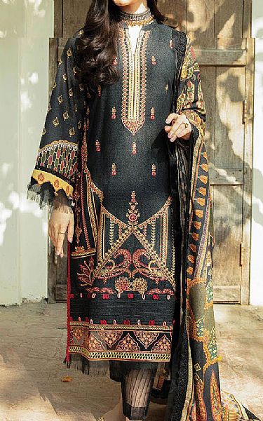Aabyaan Black Linen Suit | Pakistani Dresses in USA- Image 1