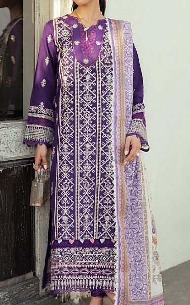 Aabyaan Purple Haze Viscose Suit | Pakistani Winter Dresses in USA- Image 1