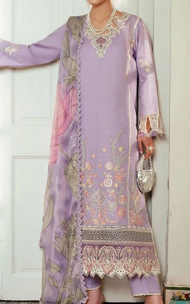 Aabyaan Lilac Viscose Suit | Pakistani Winter Dresses in USA- Image 1