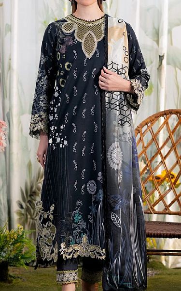 Aabyaan Black Lawn Suit | Pakistani Lawn Dress in USA- Image 1