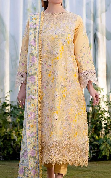 Aabyaan Sand Gold Lawn Suit | Pakistani Lawn Dress in USA- Image 1