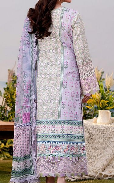 Aabyaan Lilac/Off White Lawn Suit | Pakistani Lawn Dress in USA- Image 2