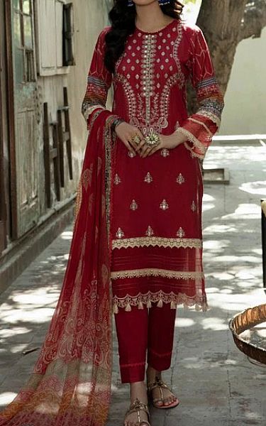 Aabyaan Scarlet Lawn Suit | Pakistani Dresses in USA- Image 1